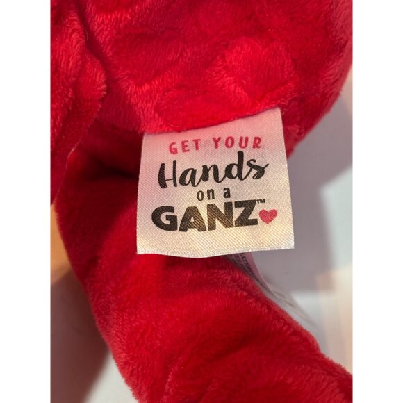 Ganz Red Teddy Bear Plush With Heart Pattern & Bowtie 11" Soft Polyester Plush V - Picture 5 of 9